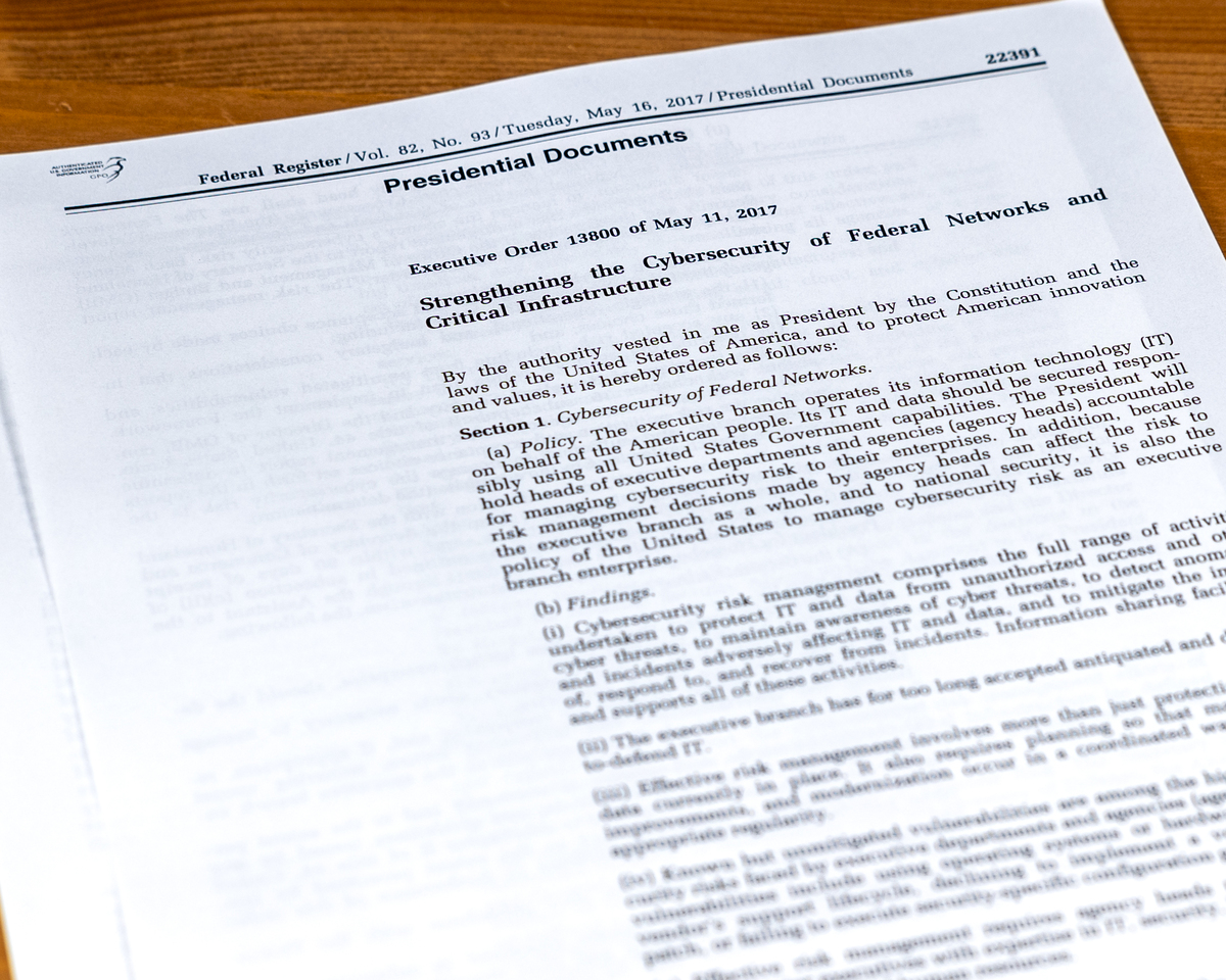 Printed Executive Order on Strengthening Federal Network Cybersecurity Printed Executive Order on Strengthening Federal Network Cybersecurity