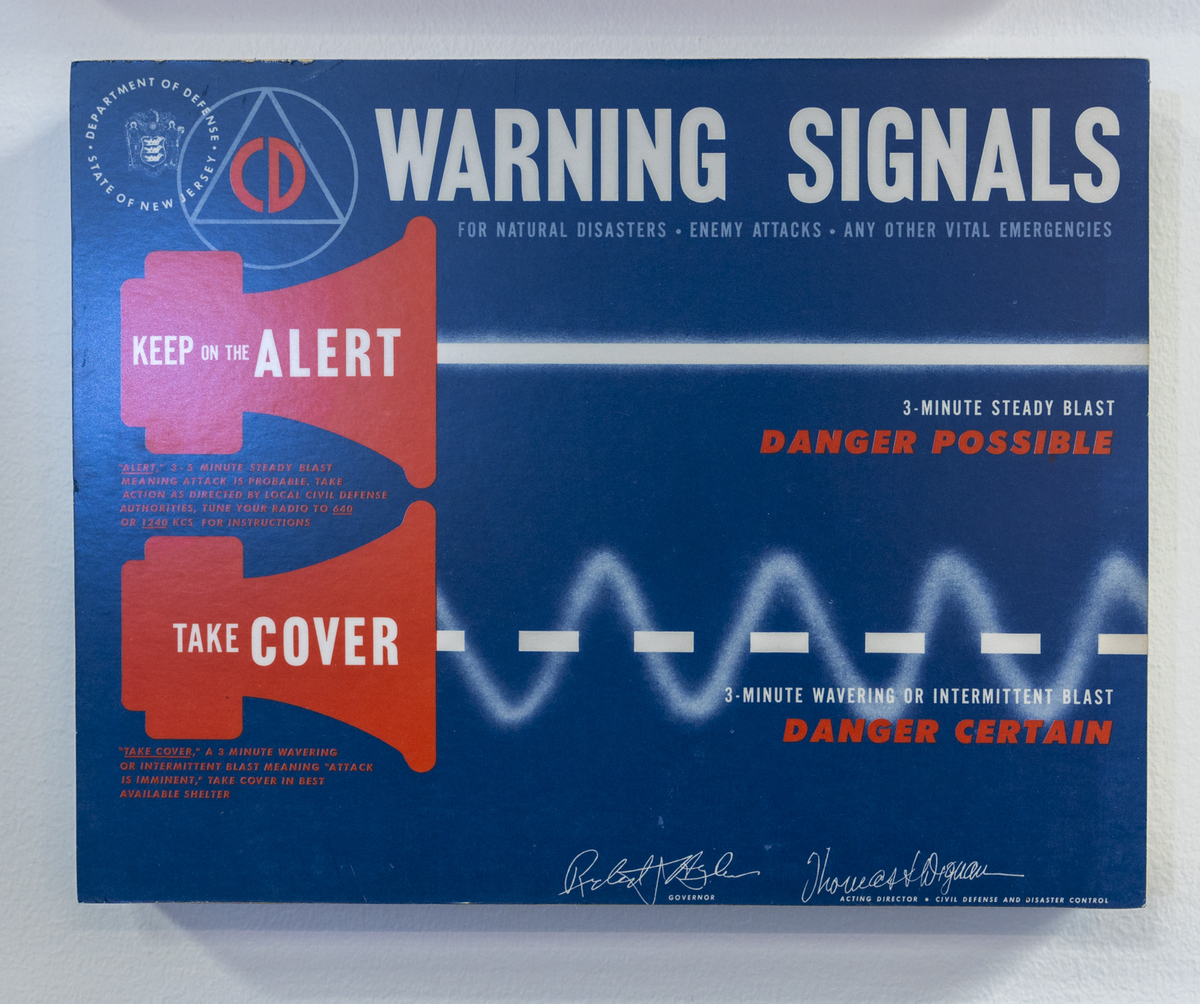 ZRA office artwork Warning Signals keep on the alert take cover