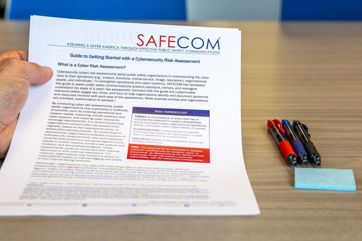 Printed Cybersecurity article from SAFECOM