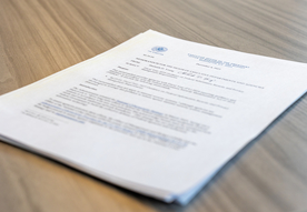 Printed OMB Memorandum out of focus Printed OMB Memorandum out of focus