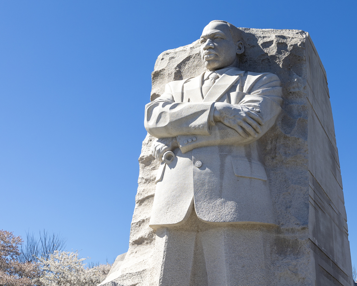 Washington DC front of Martin Luther King Jr. statue